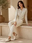 280 GSM cotton-modal polo top